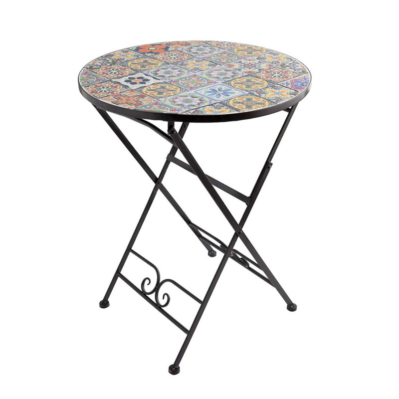Wind & Weather Mosaic Folding Bistro Table & Reviews Wayfair